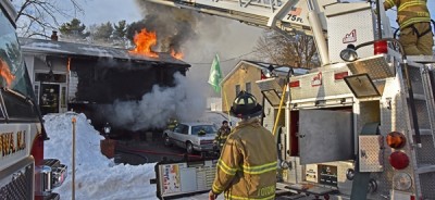 An afternoon house fire in Totowa