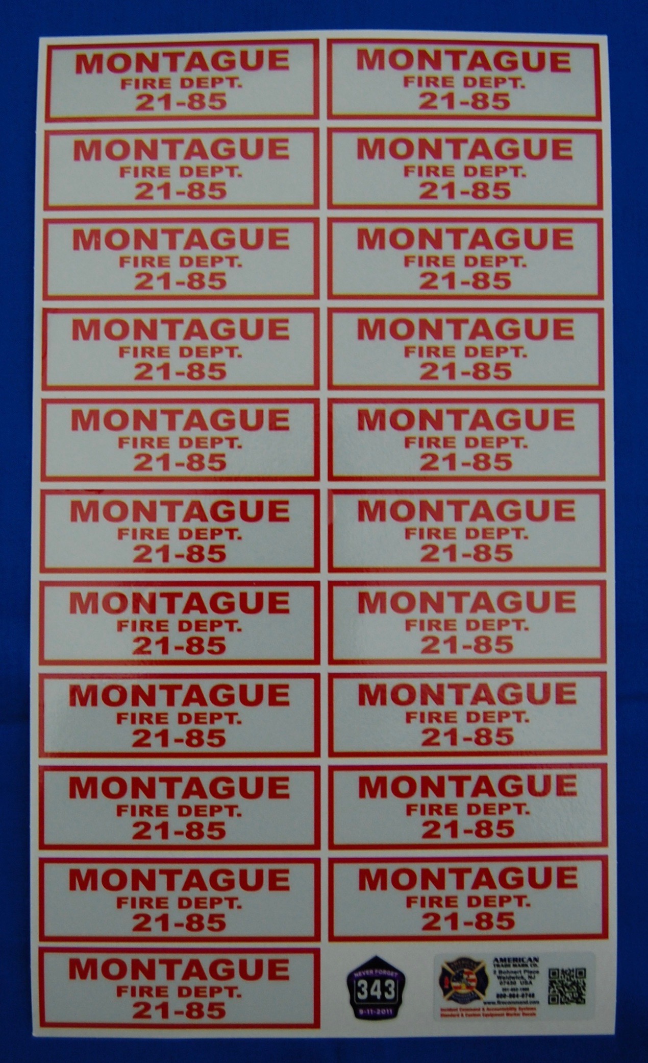 Equipment Marker Decals American Trade Mark Co.