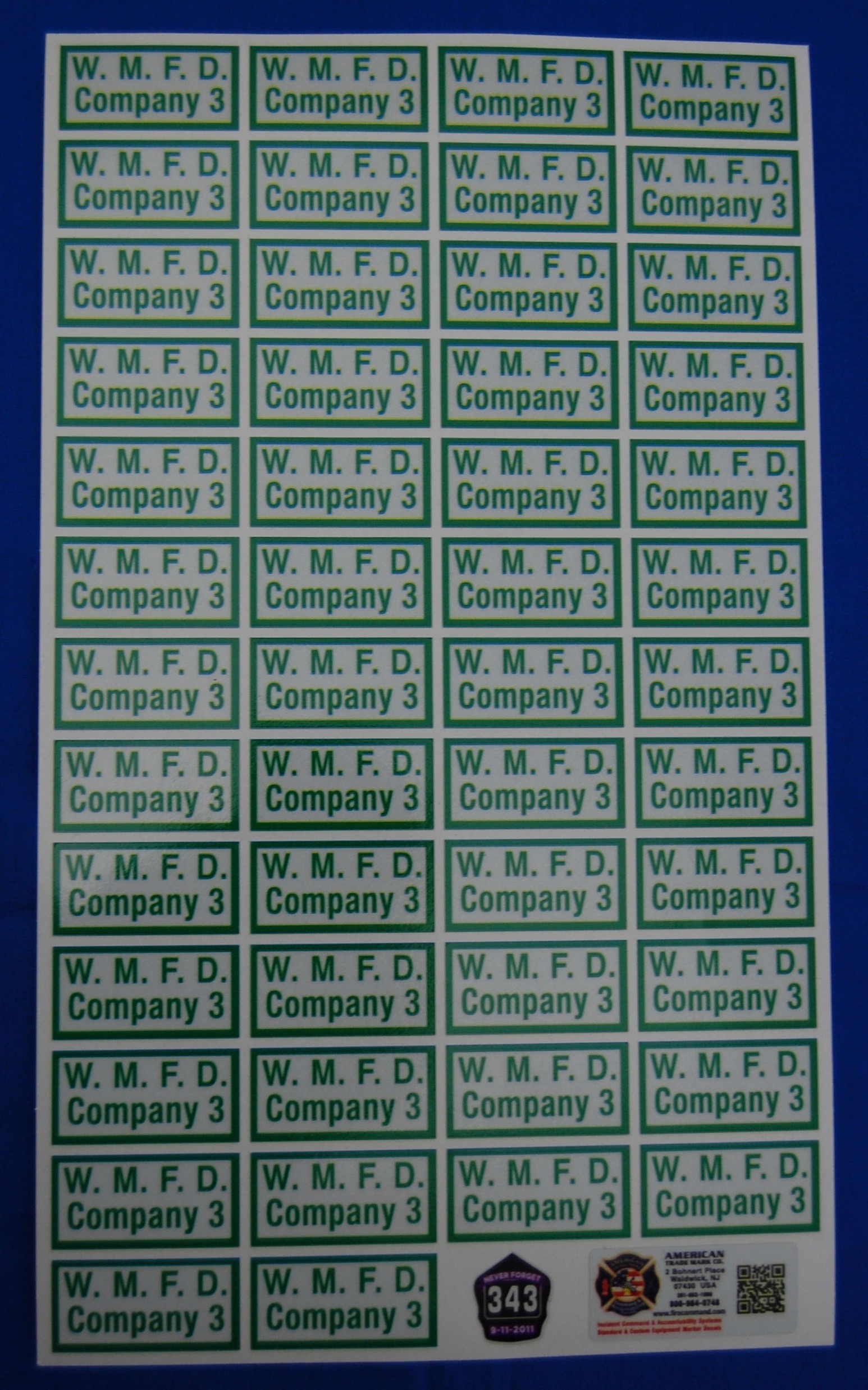 Equipment Marker Decals